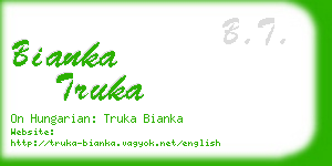 bianka truka business card